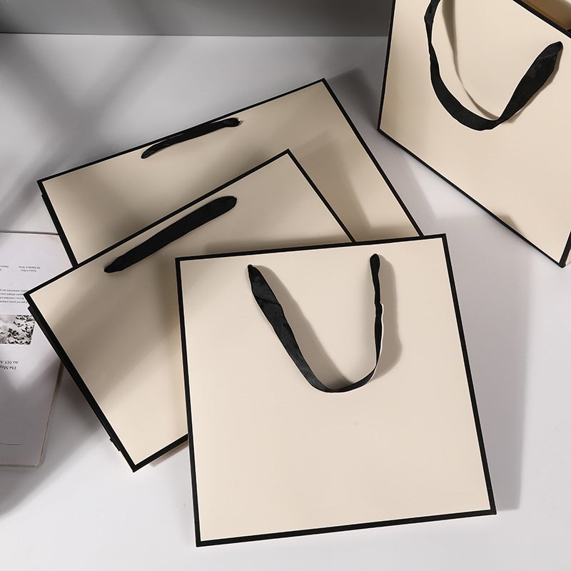 Spot Simple Large Handbag Clothing Store Shopping Paper Bag Gift Bag Hand Packaging Bag Cosmetics - Image 2